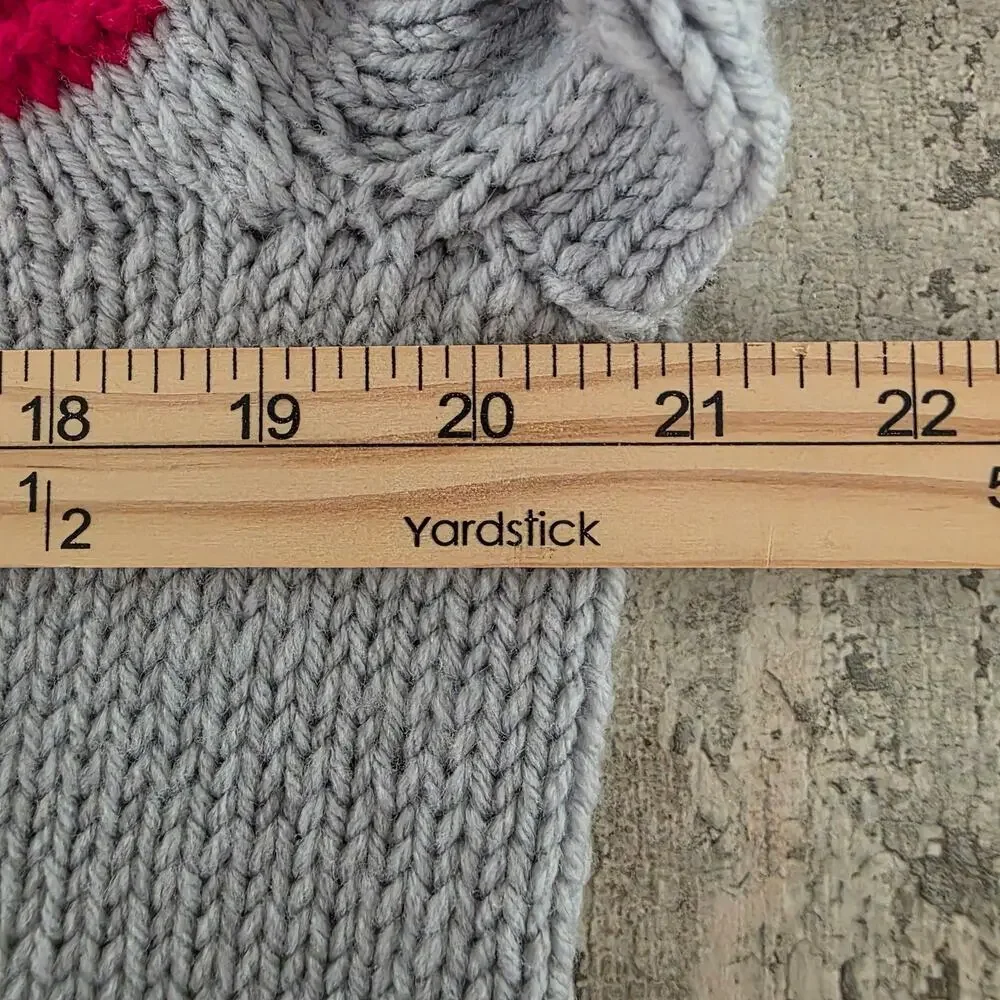 Hand Knit Acrylic Pullover Nordic Fair Isle Sweater Med/Lg